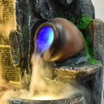 Fontaine avec éclairage LED, ambiance relaxante