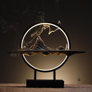 Fontaine à encens en forme de montagne avec design apaisant