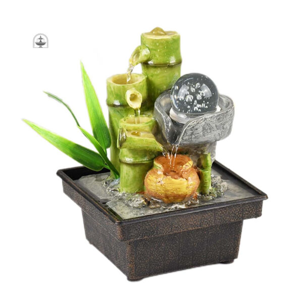 Petite fontaine japonaise en bambou pour décoration extérieure