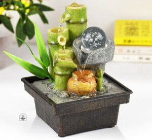 Fontaine en bambou, style japonais, ajout zen pour jardin