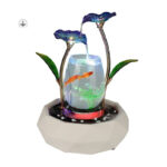 Fontaine d'eau miniature avec lumière douce
