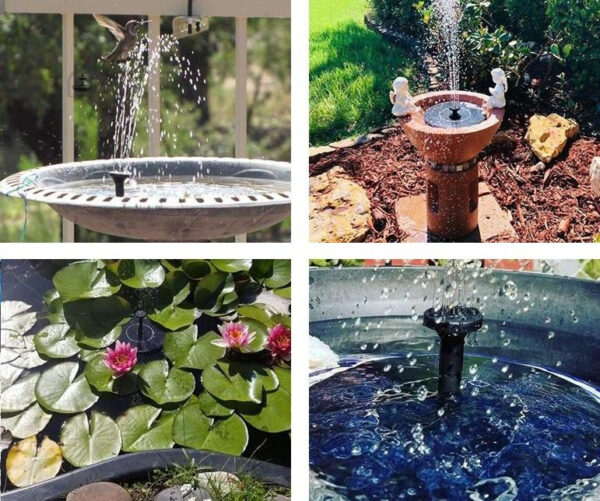 Petite fontaine solaire pour jardin