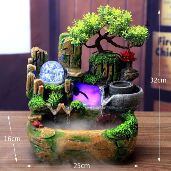 Fontaine décorative à lumière douce pour salon