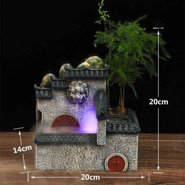 Élément décoratif : petite fontaine lumineuse