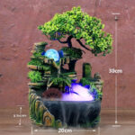 Fontaine lumineuse créant une atmosphère zen