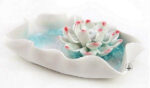 Accessoire de décoration spirituelle, porte encens en forme de lotus
