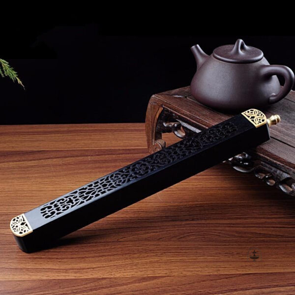 Porte encens noir élégant pour une ambiance zen